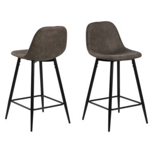 Dizajnová barová stolička Nayeli, svetlo hnedá a čierna 91 cm
