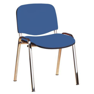 Konferenčná stolička ISO Velours Chrom, modrá
