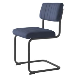 Konzolová stolička Javon modrý zamat