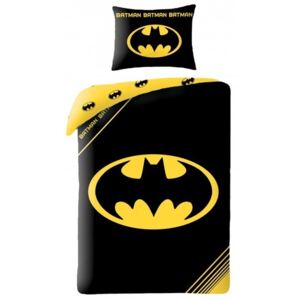 Halantex · Bavlnené posteľné obliečky / posteľná bielizeň Batman - motív logo Batmana - 70 x 90 + 140 x 200 cm