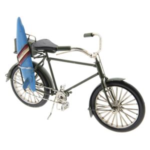 Kovový retro model bicykla sa surfovacou doskou - 23 * 9 * 13 cm