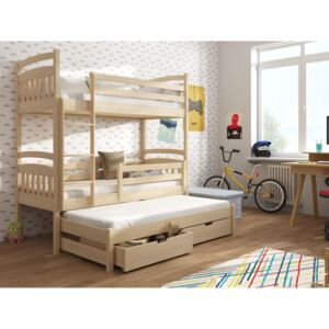 Detská poschodová posteľ 90 cm Anie (borovica). Akcia -33%. Vlastná spoľahlivá doprava až k Vám domov
