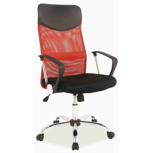 Kancelárska stolička LOCK, 107-116x62x50x45-54, čierna/čiervoná