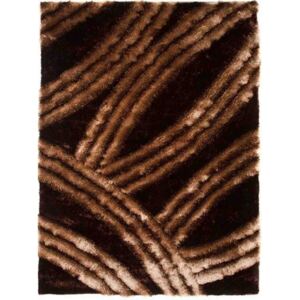 Luxusný kusový koberec viskoza Brown 3D hnedý, Velikosti 120x170cm