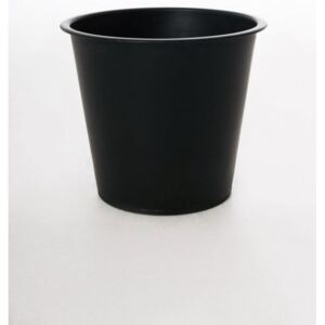Guľatá plastová vložka 21, 19,5 * Ø 21 cm, čierna