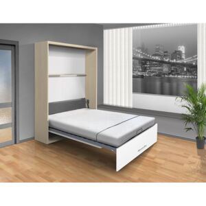 Nabytekmorava Sklápacia posteľ VS 1054 P - 200x140 cm A nosnost postele: zvýšená nosnosť o 20 kg, farba lamina: breza/biele dvere