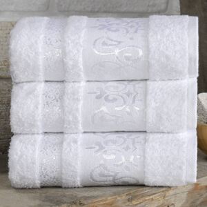 XPOSE ® Bambusový ručník CATANIA - bílá 50x90 cm
