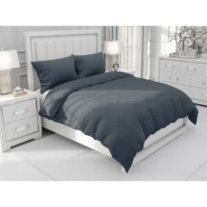 Bavlnené jednofarebné posteľné obliečky Moni MO-011 Antracitové Jednolôžko 140x200 cm