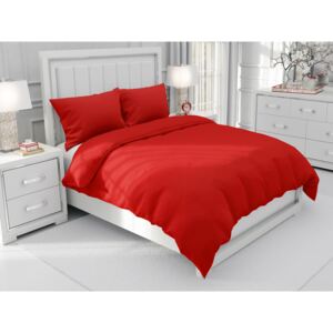 Bavlnené jednofarebné posteľné obliečky Moni MO-018 Červené Jednolôžko 140x200 cm