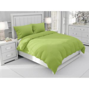 Bavlnené jednofarebné posteľné obliečky Moni MO-016 Olivovo zelené Jednolôžko 140x200 cm