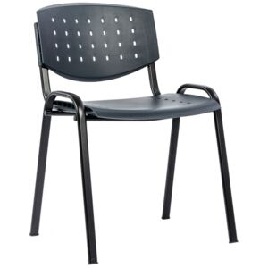 Antares konferenčná plastová stolička LAYER sivá/ čierná kostra