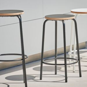 Barová stolička PARIS | fixná | 65 cm | čierna
