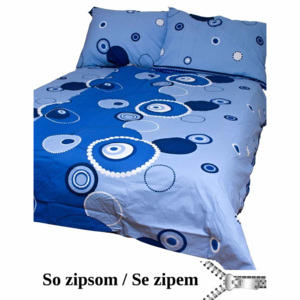 DELICIA bavlnené obliečky so zipsom 140x200cm modrá