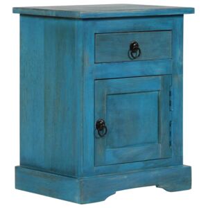 Nočný stolík z mangovníkového dreva 40x30x50 cm modrý