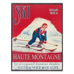 Nástenná ceduľa Antic Line Ski, 25 x 33 cm