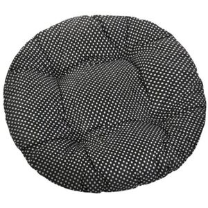 Bellatex Sedák Adela okrúhly prešívaný Bodka čierna, 40 cm