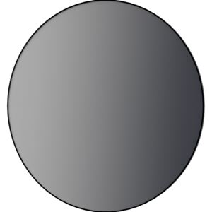 Zrkadlo THIN kruhové LED v čiernom rámiku D1200