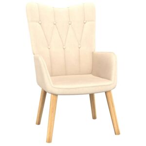 Relaxačná stolička 62x68,5x96 cm krémová látka