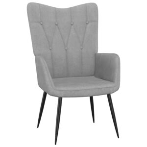 Relaxačná stolička 62x68,5x96 cm bledosivá látka
