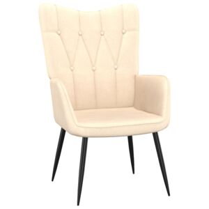 Relaxačná stolička 62x68,5x96 cm krémová látka