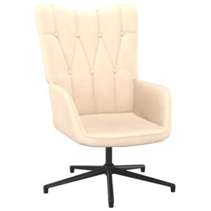 Relaxačná stolička 62x67x97,5 cm krémová látková