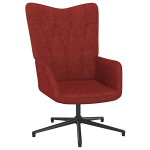 Relaxačná stolička 62x67x97,5 cm vínovo-červená látka