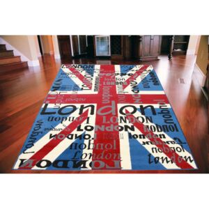 Kusový koberec PP vlajka Union Jack London modrý, Velikosti 160x225cm