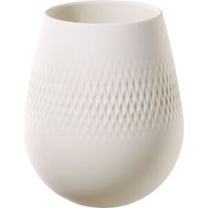 Villeroy & Boch Collier Blanc porcelánová váza Carré, 12,5 x 12,5 cm
