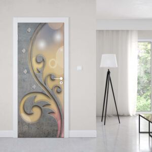 GLIX Fototapeta na dvere - 3D Ornamental Swirl Design Bokeh