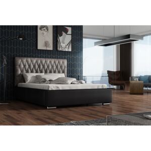 Dizajnová posteľ 120x200 SIRENA - čierna / strieborná