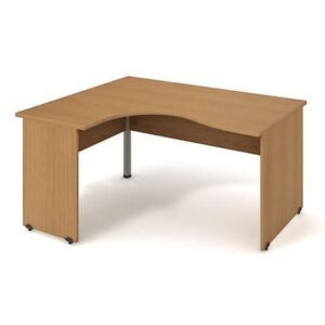 Rohový kancelársky stôl Gate, 160 x 120 x 75,5 cm, ľavé vyhotovenie, dezén buk
