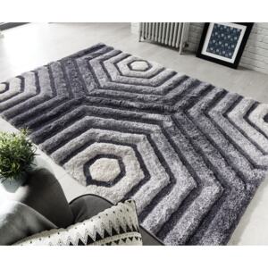 Flair Rugs koberce Kusový koberec Verge Hexagon Grey - 160x230 cm