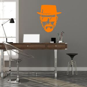GLIX Breaking Bad Heisenberg - samolepka na stenu Oranžová 55x60 cm
