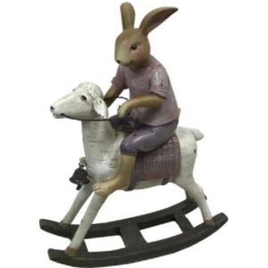 Zajac na hojdaci ovečke - 16*6*21 cm