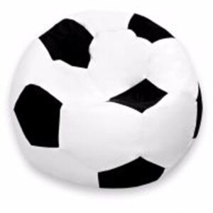 Futbalová lopta XL - sedací vak biela čierna