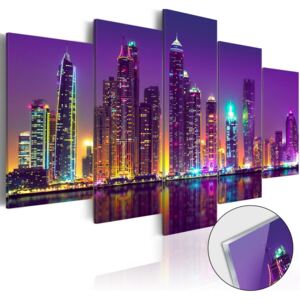 Obraz na skle Bimago - Purple Nights 100x50 cm