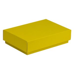 Darčeková krabička s vekom 200x125x50 mm, žltá