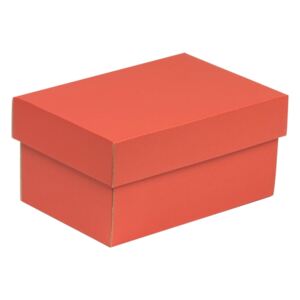 Darčeková krabička s vekom 200x125x100 mm, koralová