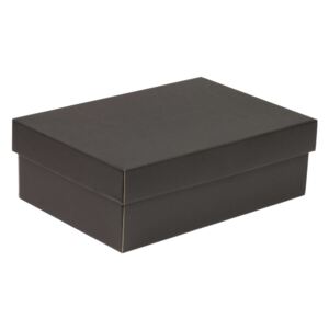 Darčeková krabica s vekom 300x200x100 mm, čierna