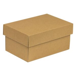 Darčeková krabička s vekom 200x125x100 mm, hnedá - kraft