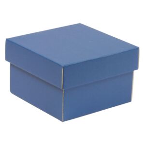 Darčeková krabička s vekom 150x150x100 mm, modrá