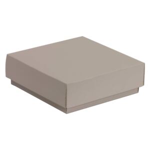 Darčeková krabička s vekom 150x150x50/40 mm, sivá