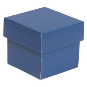 Darčeková krabička s vekom 100x100x50/40 mm, modrá