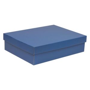 Darčeková krabica s vekom 400x300x100 mm, modrá