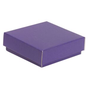 Darčeková krabička s vekom 150x150x50/40 mm, fialová