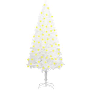 Umelý vianočný stromček s LED biely 120 cm