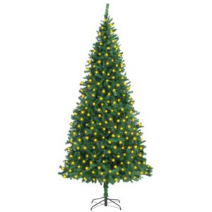 Umelý vianočný stromček s LED 300 cm zelený