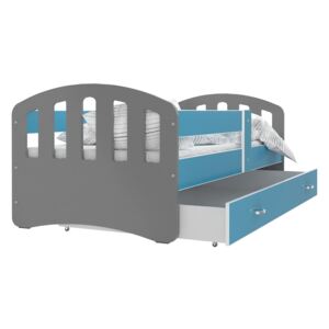 GL Šťastie sivá color detská posteľ 140x80 Farba: Modrá