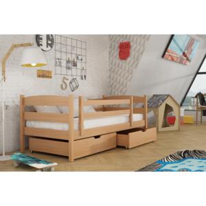 Detská posteľ 80 x 180 cm Zora (s roštom a úl. priestorom) (buk). Akcia -33%. Vlastná spoľahlivá doprava až k Vám domov