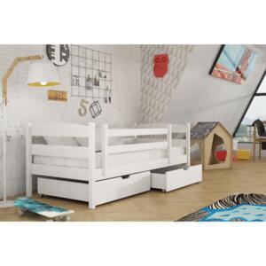 Detská posteľ 80 x 180 cm Zora (s roštom a úl. priestorom) (biela). Akcia -33%. Vlastná spoľahlivá doprava až k Vám domov